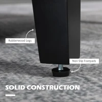 HOMCOM 2 Pieces Modern Armchairs with Rubber Wood Legs, Upholstered Accent Chairs, Single Sofa for Living Room, Bedroom, Cream White(m-6)