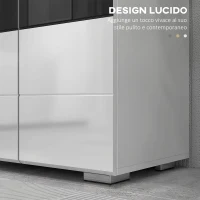 kleankin Mobile Sottolavabo in MDF con Armadietto a 2 Livelli con Ripiano Regolabile, 60x36.5x56 cm, Bianco(m-6)