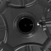 Outsunny Base per Ombrellone Rotonda Ø48x34 cm in Plastica da 13kg per Pali da Ø35/38/48 mm, Nero(m-7)