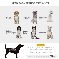 PawHut Cama Elevada para Perros Gatos Portátil Cama para Mascotas con Zona de Malla Transpirable y Tela Oxford para Interior Exterior 76x61x18 cm Marrón(m-6)