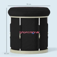 SPORTNOW 210L Outdoor Ice Bath Tub, with Lid, Cover, Carry Bag, Black(m-3)