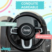 AIYAPLAY Porteur trotteur enfants voiture licence jeep 18-36 mois coffre - 63,5 x 29 x 42 cm Gris(m-5)