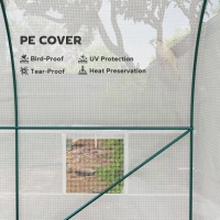 Outsunny 245 x 200cm Polytunnel Greenhouse - White(m-4)