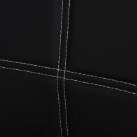 HOMCOM Conjunto de Comedor de Mesa y 4 Sillas 5 Piezas Mesa Rectangular de Vidrio Templado y Sillas Tapizadas en PU Negro(m-9)