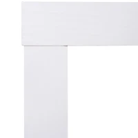 HOMCOM HOMCOM Moderna Scrivania con Libreria Ruotabile Adatta per Ottimizzare lo Spazio Finitura Legno Bianco(m-9)