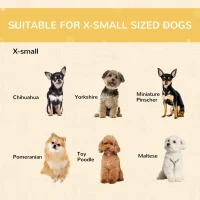 PawHut Wicker Dog House, Rattan Pet Bed, Cat House, End Table Furniture, with Soft Cushion, Adjustable Feet, for X-Small Dogs Grey, 60 x 44 x 51.5 cm(m-7)