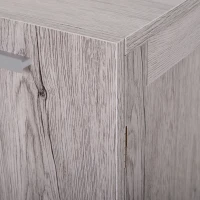 kleankin Meuble Colonne Rangement Salle de Bain + Meuble sous-vasque Design compact Multi-rangement aspect imitation bois gris(m-8)