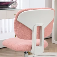 Vinsetto Sedia Ergonomica ad Altezza Regolabile in Poliestere con Schienale Ricurvo, 48x53x80-90 cm, Rosa(m-9)