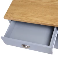 HOMCOM Coffee Table w/ 2 Drawers Open Display Wood Effect Tabletop Living Room Storage Retro Style Chic Polished Handles(m-9)