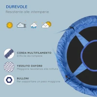 HOMCOM Altalena da Giardino per Bambini tra 3 e 8 anni, Altalena per Bambini da Interno ed Esterno 100x180 cm, Carico Massimo 100kg(m-5)