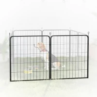 PawHut Two-Piece Dog Pen Expansion Pack for Medium Dogs, 80cm Tall Animal Pen with Three Connecting Stakes(m-10)