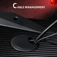 HOMCOM 122 x 66 cm Gaming Desk, Carbon Fibre Covered Computer Desk, Gamer Workstation with Headphone Hook, Cup Holder and Gamepad Storage Rack, Black and Red(m-8)