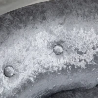 HOMCOM Dressing Table Stool with Rubber Wood Legs, Ice Velvet Vanity Stool for Living Room Bedroom, Grey(m-9)