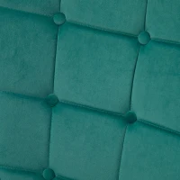 HOMCOM Modern Armchair with Footstool, Upholstered Accent Chair with Ottoman, Steel Legs, Velvet Wingback Chair for Living Room, Bedroom, Home Study, Dark Green(m-7)