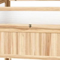 Outsunny Raised Garden Bed 2-IN-1 Wood Cold Frame Greenhouse with Elevated Garden Box, Openable Top for Flowers, Vegetables, Plants, Natural(m-8)