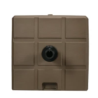Outsunny Base per Ombrellone da Giardino Riempibile con Maniglia in HDPE e Acciaio, 49x49x36.5 cm, Marrone(m-9)