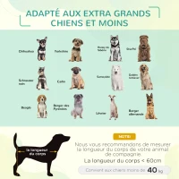 PawHut Lit pour chien chat XXL grand confort sur pieds lit de camp 130L x 90l x 20H cm textilène micro-perforé noir(m-4)
