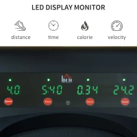 HOMCOM Foldable Walking Machine Treadmill 1-6km/h with LED Display & Remote Control Exercise Fitness for Home Office(m-5)