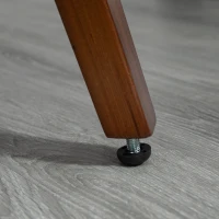 HOMCOM Juego de 2 Sillas de Comedor Modernas con Asiento Tapizado en Cuero Sintético y Patas de Madera 47,5x57x85cm Gris(m-9)