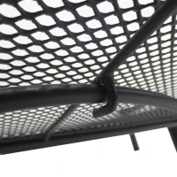 Outsunny Table Suspendue pour Balcon dim. 60L x 45l cm Hauteur réglable 3 Niveaux métal époxy Noir(m-9)