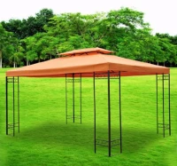 Outsunny 3x4m Gazebo Replacement Roof Canopy 2 Tier Top UV Cover Garden Patio Outdoor Sun Awning Shelters Rusty Red (TOP COVER ONLY)(m-10)