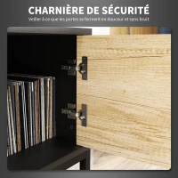 HOMCOM Meuble TV pour téléviseurs jusqu'à 60 pouces, meuble télé avec placard compartiments ouverts, 2 tiroirs, bois naturel(m-7)