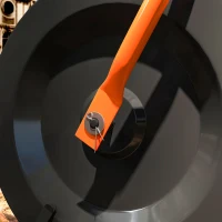 Outsunny Compost Spreader, 24" Peat Moss Spreader with Height Adjustable T Shaped Handle and Metal Mesh Basket, Garden Spreader for Seeding, Spreading Manure, Orange(m-9)