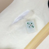 HOMCOM Ours à bascule pour enfant jeux jouet à bascule avec sons pour 3 - 6 ans socle en bois blanc(m-9)