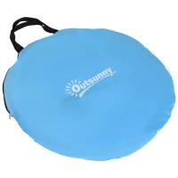 Outsunny Tente de douche pop-up tente de toilette pliable et portable anti-UV sac de transport inclus pour plage, pêche, randonnée, bain, l'extérieur, bleu(m-10)