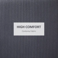 HOMCOM Set of 2 Round Ottoman with Storage, Fabric Vanity Stool for Makeup, Footrest Stool with Removable Lid for Living Room & Bedroom, Grey(m-6)