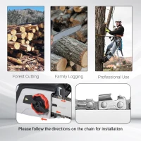 DURHAND 1600W Electric Chainsaw with Double Brake, Tool-Free Chain Tensioning and 16inch Guide Bar and Chain, Power Saw to Cut Wood, Auto Chain Lubrication(m-7)