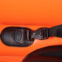 Outsunny Canoé kayak gonflable 1 personne avec gonfleur et rame en aluminium, orange(m-9)