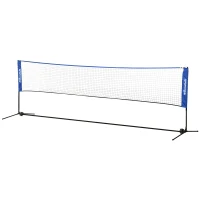 SPORTNOW 4m Badminton Net, Height Adjustable Outdoor Sports Net, with Carry Bag, for Tennis, Pickleball, Volleyball, Blue(m-11)