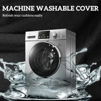 Outsunny Set of 14 Dining Set Cushions - Black(m-6)