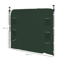 Outsunny 195 x 295cm Replacement Gazebo Sidewall - Green(m-3)