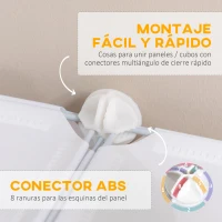 HOMCOM Armario Modular Plástico Estantería 6 Cubos Ropero Zapatero Aparador Combinado Pegatinas Adhesivas Decorativas Ropero Zapatero Combinado Mueble Organizador Ropa Zapatos Accesorios Juguetes(m-4)