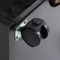 HOMCOM Cassettiera Portadocumenti da Ufficio Schedario con 3 Cassetti e Serratura, in Legno, Nero, 39.2 x 40 x 65.4cm(m-11)