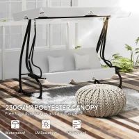 Outsunny 145 x 200Wcm Swing Chair Canopy Replacement - Light Grey(m-4)