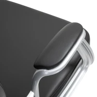 HOMCOM Fauteuil de bureau chaise de bureau ergonomique réglable roulettes pivotantes boutons strass revêtement synthétique PU 59,5L x 60,5l x 95-105H cm noir(m-9)