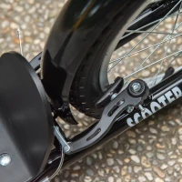 HOMCOM Monopattino per Bambini con Ruote, 2 Freni, Manubrio Regolabile e Cestino, 139x58x90-96 cm, Arancione(m-8)