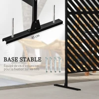 Outsunny Panneau brise vue décoratif paravent extérieur à motif géométrique ajouré en métal - 122 x 45 x 198 cm, noir(m-5)