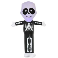 HOMCOM 3m Halloween Inflatable Skeleton Ghost Decoration, LED Lighted for Home Indoor Outdoor Garden Lawn Decoration Party Prop(m-11)