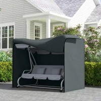Outsunny 220 x 125cm Three-Seater Swing Chair Protective Cover - Grey(m-10)