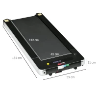 HOMCOM Electric Treadmill Walking Machine 735W Motorised Walking Treadmill 1-6km/h Aerobic Exercise Walking Pad w/ LED Display & Remote Control(m-3)