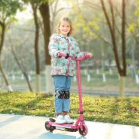 AIYAPLAY Electric Scooter for Kids 6-14 Years, with Colourful Lights, Pink(m-2)