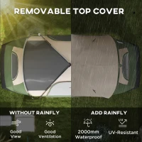 Outsunny Camping Tent for 6-8 Man with 2000mm Waterproof Rainfly and Carry Bag for Fishing Hiking Festival, Dark Green(m-5)