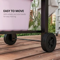 Outsunny Charcoal Grill, with Height-Adjustable Coal Pan - Black(m-7)