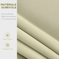 Outsunny Tenda da Sole a Bracci per Esterno con Manovella, Metallo e Poliestere, 3x2.5m Beige(m-5)
