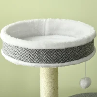 PawHut Cat Tree for Indoor Cats, Cat Tower with Scratching Posts, Multi-level Kitten Climbing Tower, 124cm(m-8)