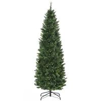 HOMCOM Árbol de Navidad Artificial de 180 cm con 618 Ramas Agujas de Pino y Base de Acero Ø70x180 cm Verde(m-10)